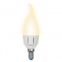 Лампа светодиодная Uniel E14 7W 3000K матовая LED-CW37 7W/WW/E14/FR PLP01WH UL-00002416
