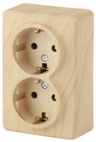 Розетка ЭРА Эксперт 2х2P E Schuko 16A 250V 11-2205-11 Б0020693