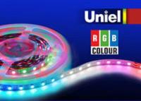 Светодиодная лента Uniel 14,4W/m 60LED/m 5050SMD RGB 5M ULS-5050-60LED/m-10mm-IP20-DC24V-14,4W/m-5M-RGB 04932 Алматы