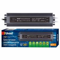 Блок питания Uniel 12V 200W IP67 16,7A UET-VAF-200A67 12V IP67 UL-00007579 Алматы
