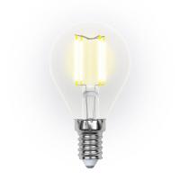 Лампа светодиодная филаментная Uniel E14 5W 3000K LED-G45-5W/WW/E14/CL/DIM GLA01TR UL-00002866