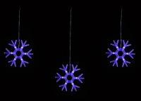 Светодиодная гирлянда Uniel занавес Снежинки-1 220V синий ULD-E1503-036/DTA Blue IP20 Snowflakes-1 UL-00001406