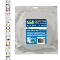 Светодиодная лента Volpe 9,6W/m 120LED/m 2835SMD теплый белый 5M ULS-Q330 2835-120LED/m-8mm-IP20-DC12V-9,6W/m-5M-3000K UL-00004540 Алматы