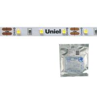 Светодиодная лента Uniel 60LED/m 6W/m 2835SMD холодный белый 5M ULS-2835-60LED/m-8mm-IP20-DC24V-6W/m-5M-DW UL-00002969 Алматы