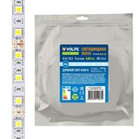 Светодиодная влагозащищенная лента Volpe 4,8W/m 60LED/m 2835SMD холодный белый 5M ULS-Q323 2835-60LED/m-8mm-IP65-DC12V-4,8W/m-5M-6500K UL-00004532 Алматы