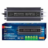 Блок питания Uniel 24V 150W IP67 6,3A UET-VAF-150B67 24V IP67 UL-00007578 Алматы
