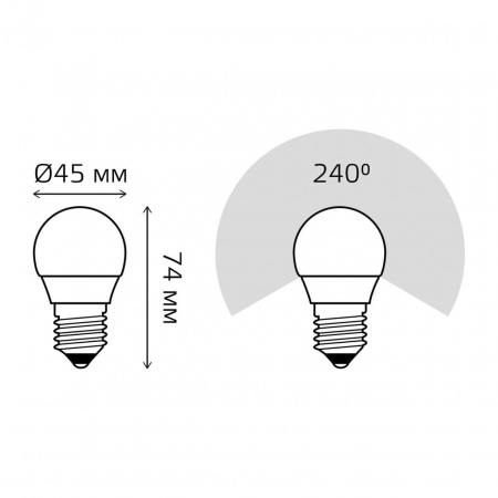 Лампа светодиодная Gauss E27 10W 6500K матовая 53230