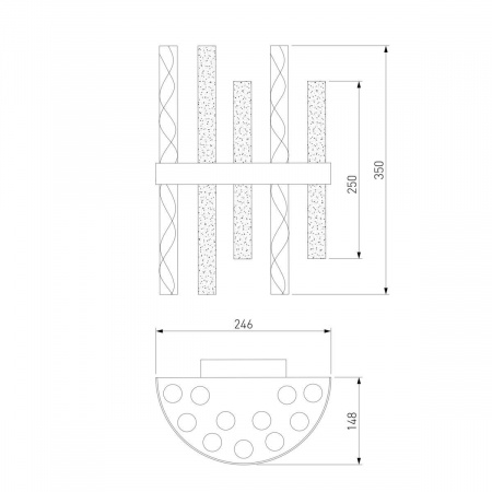 Настенный светильник Bogates Hollis 367/2 никель
