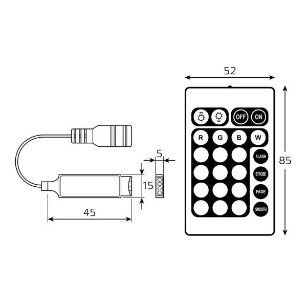 Контроллер RGB для светодиодной ленты Gauss Basic LED 12V 72W BT610 Алматы