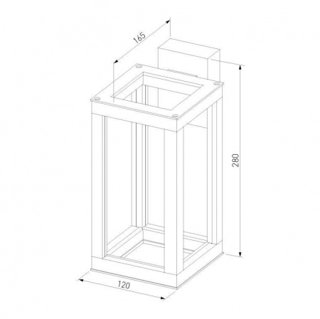 Уличный настенный светодиодный светильник Elektrostandard Frame 1527 Techno Led черный a051855