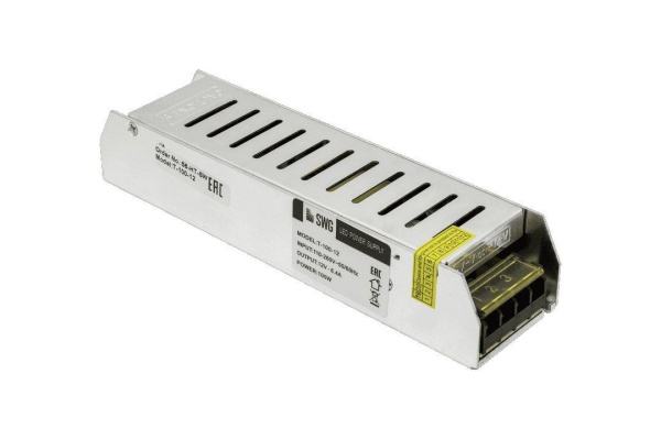 Блок питания SWG 12V 100W IP20 8,3A T-100-12 000273 Алматы