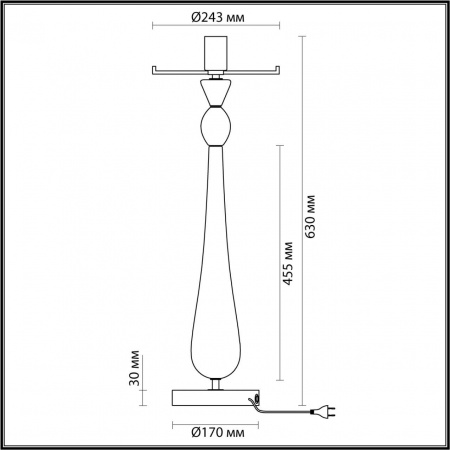 Основа для настольной лампы Odeon Light Standing Tower 4868/1T Алматы