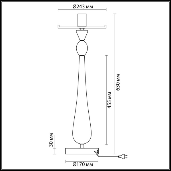 Основа для настольной лампы Odeon Light Standing Tower 4868/1T Алматы