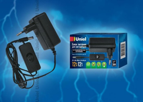 Блок питания Uniel 12V 12W IP20 UET-VPA-012A20 12V IP20 06313 Алматы