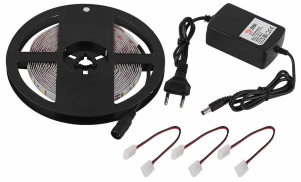 Светодиодная лента ЭРА 14,4W/m 60LED/m 5050SMD холодный белый 5M 5050kit-14,4-60-12-IP20-6500-5m Б0043065 Алматы