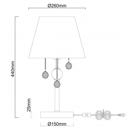 Настольная лампа MW-Light Федерика 684031401