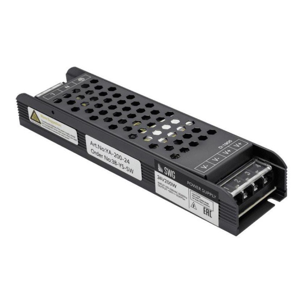 Блок питания SWG 24V 200W IP20 8,3A YA-200-24 002834 Алматы