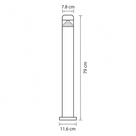 Уличный светодиодный светильник Lightstar Raggio 376707