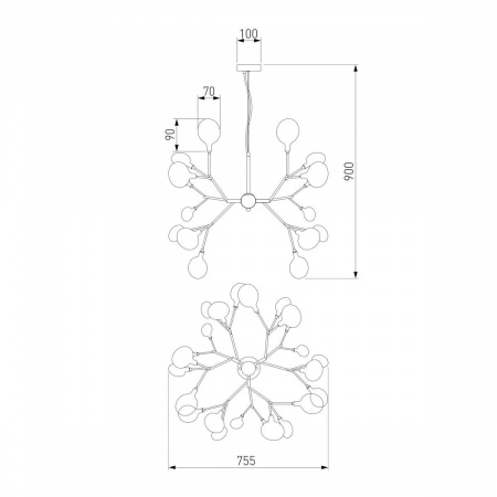 Подвесная люстра Bogates Lamella 554