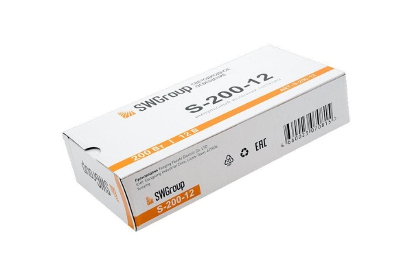 Блок питания SWG 12V 200W IP20 16,7A S-200-12 000109 Алматы