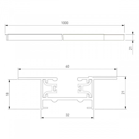 Шинопровод однофазные встраиваемый Elektrostandard Track Rail BK Recessed 85082/00 a057091