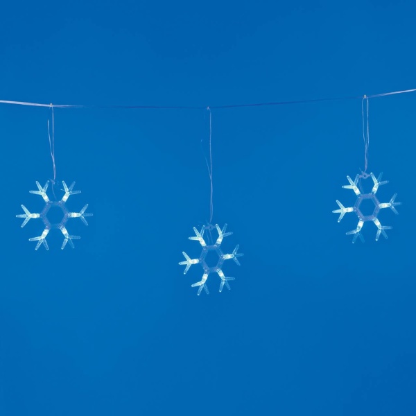 Светодиодная гирлянда Uniel занавес Снежинки-1 220V синий ULD-E1503-036/DTA Blue IP20 Snowflakes-1 UL-00001406