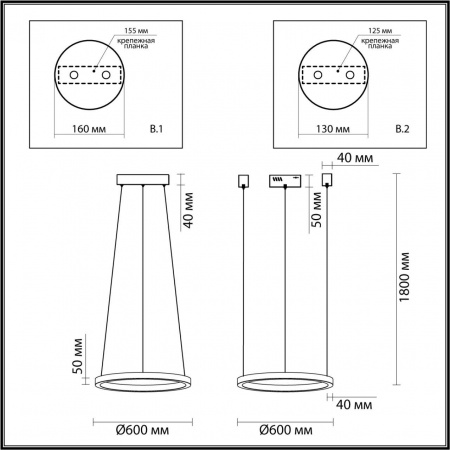 Подвесной светодиодный светильник Odeon Light L-vision Brizzi 3885/35LG