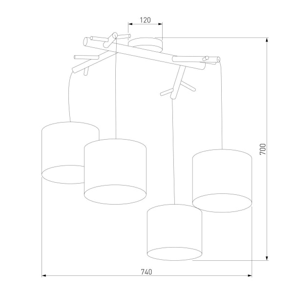 Подвесная люстра TK Lighting 6554 Albero White