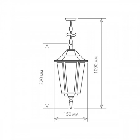 Уличный подвесной светильник Elektrostandard 1004H черное золото a035742