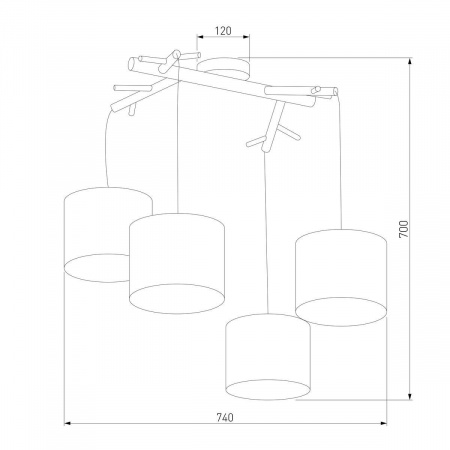 Подвесная люстра TK Lighting 6554 Albero White