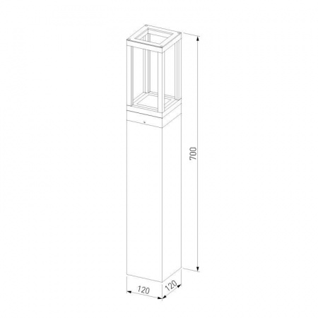 Уличный светодиодный светильник Elektrostandard Frame 1529 Techno Led черный a051859
