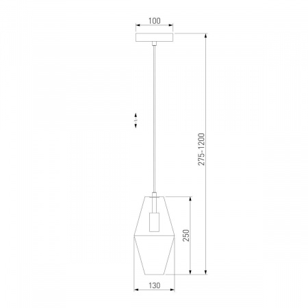 Подвесной светильник Eurosvet Prism 50236/1 янтарный