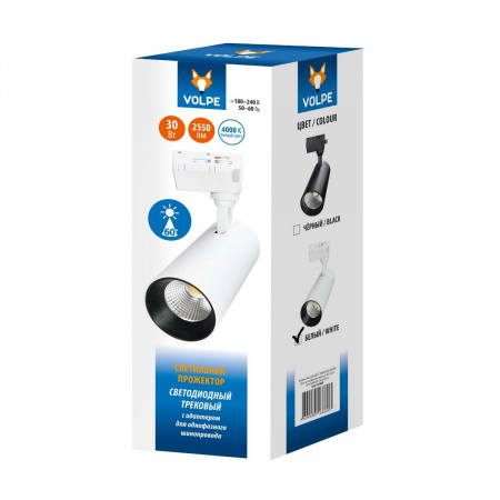 Трековый светодиодный светильник Volpe ULB-Q277 30W/4000К WHITE UL-00008053