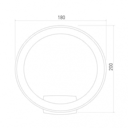 Уличный настенный светодиодный светильник Elektrostandard Ring 1710 Techno Led черный a054933