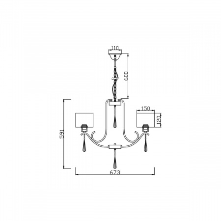 Подвесная люстра Vele Luce Platonico VL1623L05