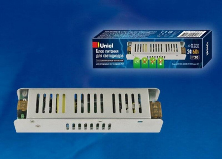 Блок питания Uniel 24V 60W IP20 2,5A UET-VAS-060B20 24V IP20 UL-00002429 Алматы