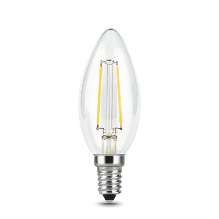 Лампа светодиодная филаментная Gauss E14 5W 2700К прозрачная 103801105