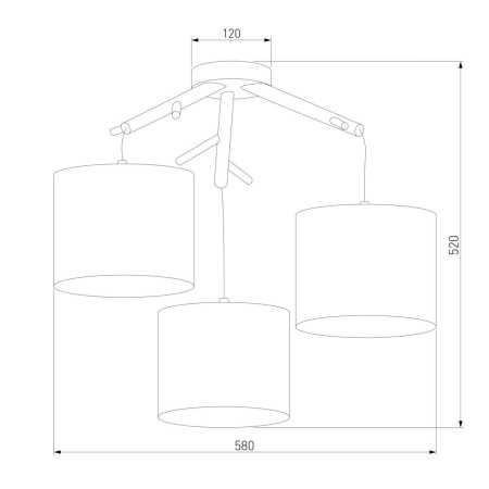 Подвесная люстра TK Lighting 6553 Albero White