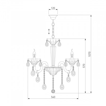 Подвесная люстра Bogates Lecce 310/5 Strotskis