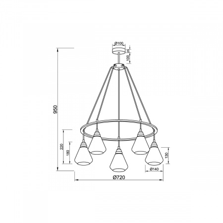 Подвесная люстра Vele Luce Norina VL5842P05