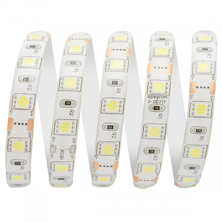 Светодиодная влагозащищенная лента Apeyron 14,4W/m 60Led/m 5050SMD холодный белый 1M 259BL Алматы