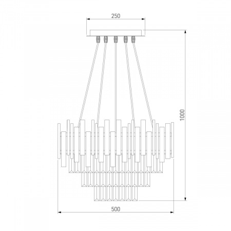Подвесная люстра Bogates Piano 340/6 Strotskis Smart