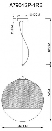 Подвесной светильник Arte Lamp Jupiter Copper A7964SP-1RB