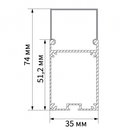 Профиль алюминиевый накладной Feron CAB266 10377 Алматы