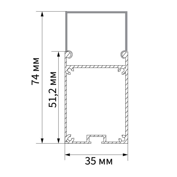 Профиль алюминиевый накладной Feron CAB266 10377 Алматы