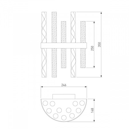 Настенный светильник Bogates Hollis 367/2 никель