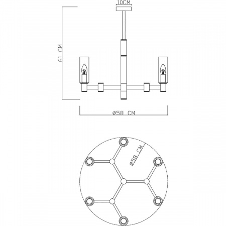 Подвесная люстра Divinare Barolo 2654/17 LM-6