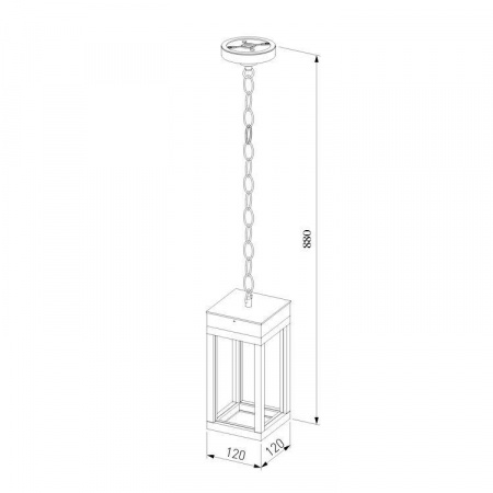 Уличный подвесной светодиодный светильник Elektrostandard Frame 1528 Techno Led серый a051858