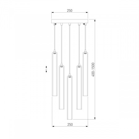 Подвесная люстра Eurosvet Lynn 50381/5 хром