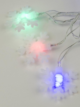 Светодиодная гирлянда Uniel Снежинки-3 220V разноцветный ULD-S0500-050/DTA Multi IP20 Snowflakes-3 UL-00007195